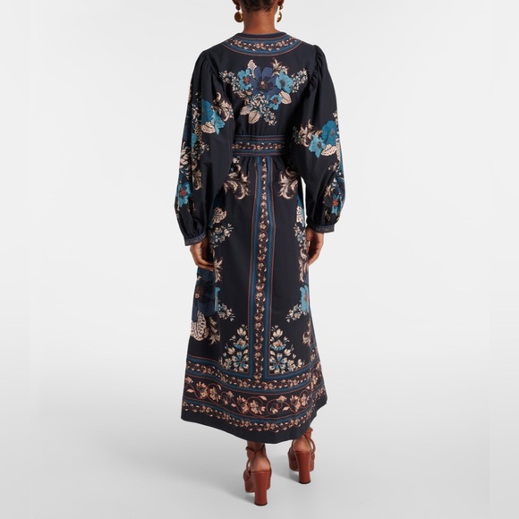 Farm Rio Blossom Tapestry Cotton Midi Dress - Picture 2 of 6